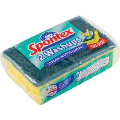 Spontex 2 Washups Sponge Scourers – Saras Foods UK