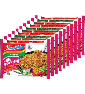 Indomie Mi Goreng Spicy Stir-Fry Noodles 80g - Pack of 40