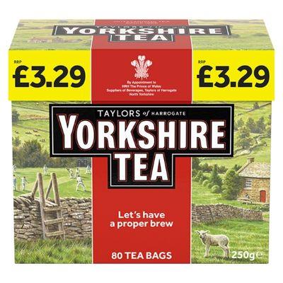 Taylors of Harrogate Yorkshire Tea 80 Tea Bags 250g