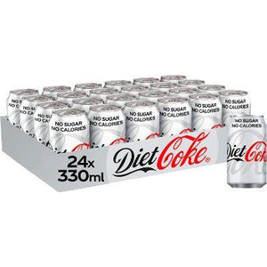 Diet Coke Fizzy Drinks 24 x 330ml Cans