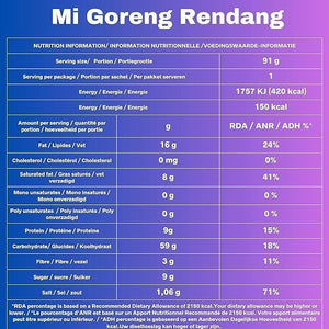 Indomie MI Goreng BEEF RENDANG Noodles, 80 g, (Pack of 40)