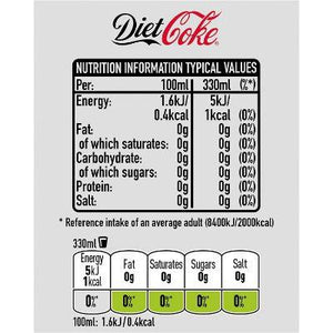 Diet Coke Fizzy Drinks 24 x 330ml Cans