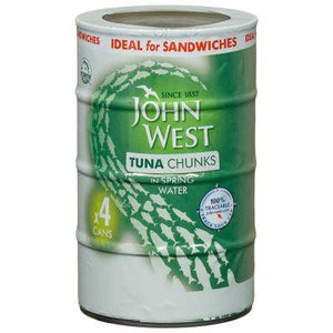 John West Tuna Chunks in Spring Water 4 x 145g