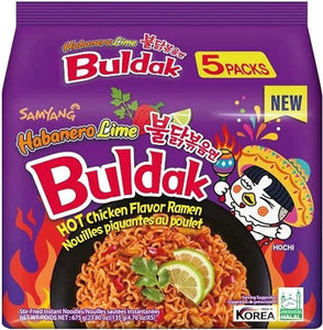 Samyang Buldak Habanero Lime Hot Chicken Ramen- 135g (Pack of 5)