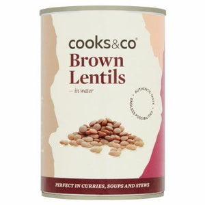 Cooks & Co Brown Lentils in Water 400g