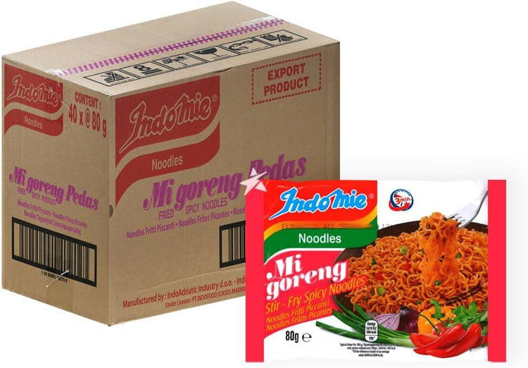 Indomie Mi Goreng Spicy Stir-Fry Noodles 80g - Pack of 40