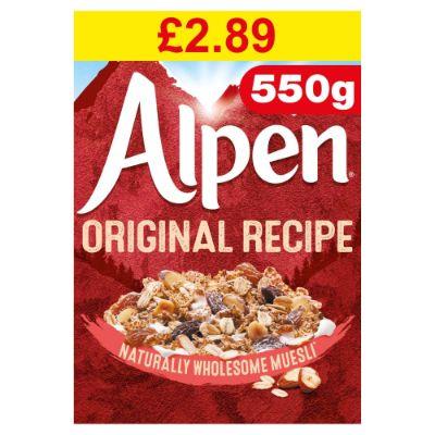 Alpen Original Recipe Naturally Wholesome Muesli 550g