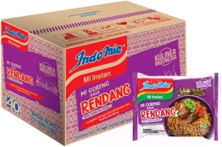 Indomie MI Goreng BEEF RENDANG Noodles, 80 g, (Pack of 40)