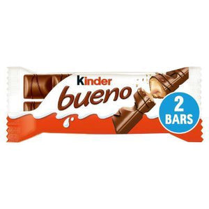 Kinder Bueno Milk Chocolate and Hazelnuts Duo Bar - 43g