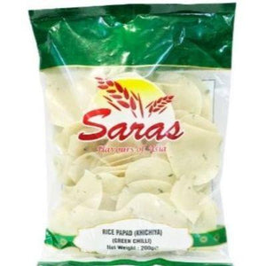 Saras Khichiya Papad Green Chilli 200G